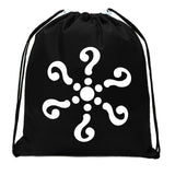 Mandala Question Marks Mini Polyester Drawstring Bag