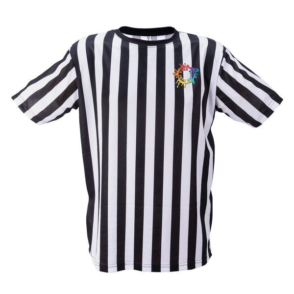 Small Black and White Football / Soccer Referee Stripes Leggings by  PodArtist