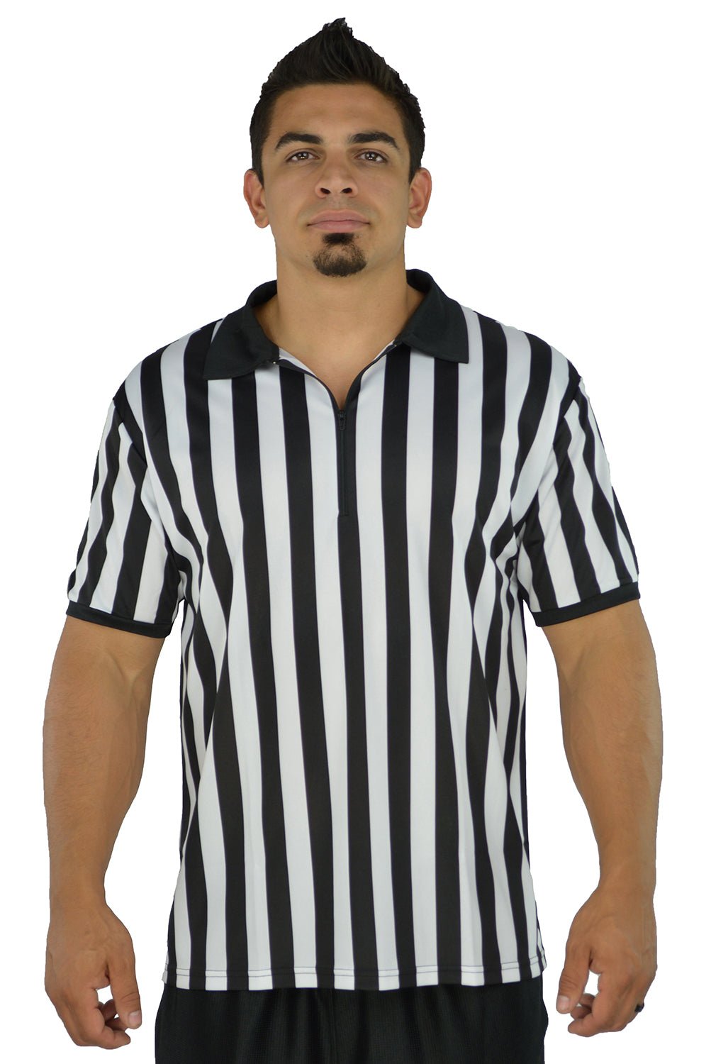 Mato & Hash Men's 1/4 Zip Referee Shirts for Waiters or Bartenders Ref Costume - Mato & Hash