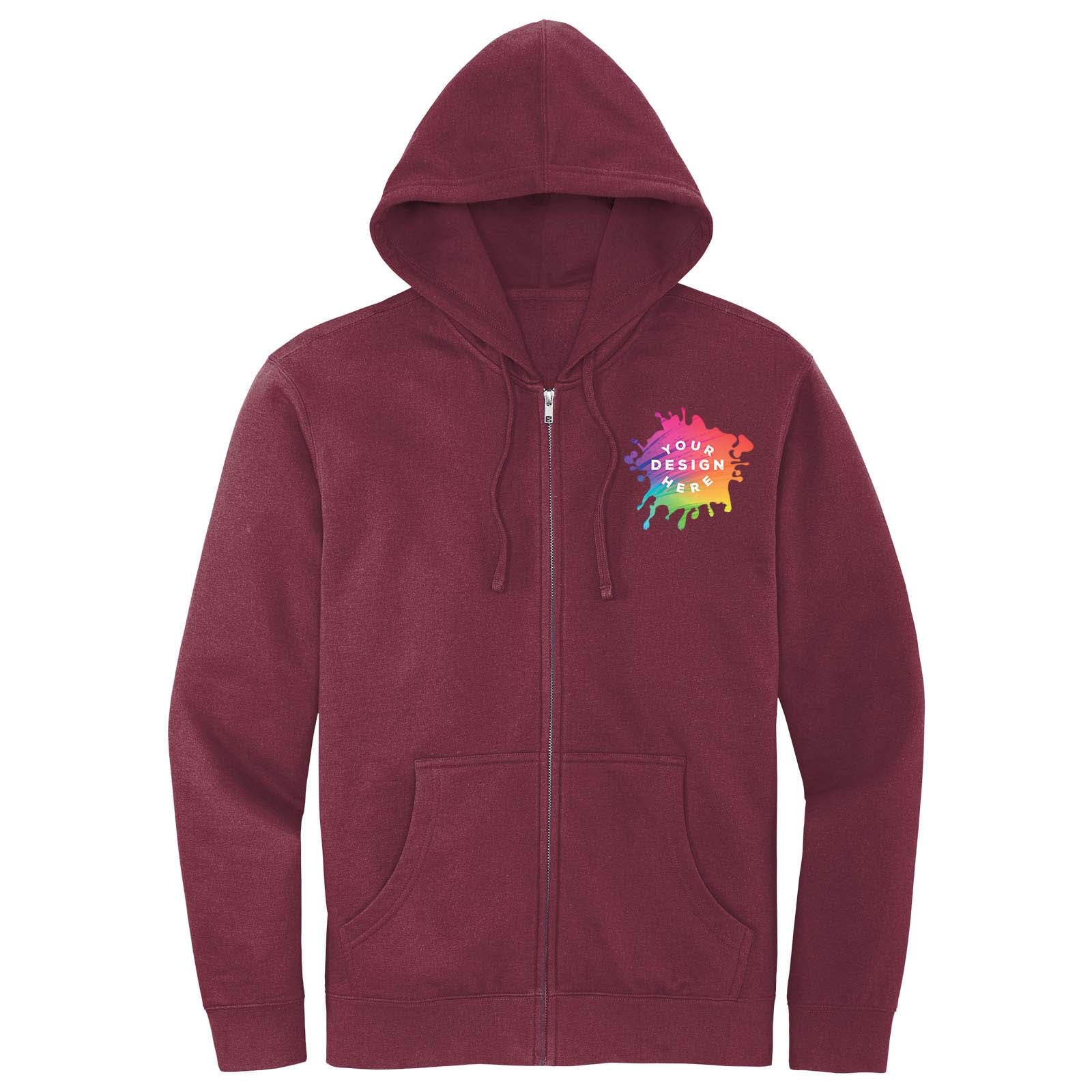Mato & Hash Men's Cotton/Polyester Fleece Full-Zip Hooded Sweatshirt - Mato & Hash