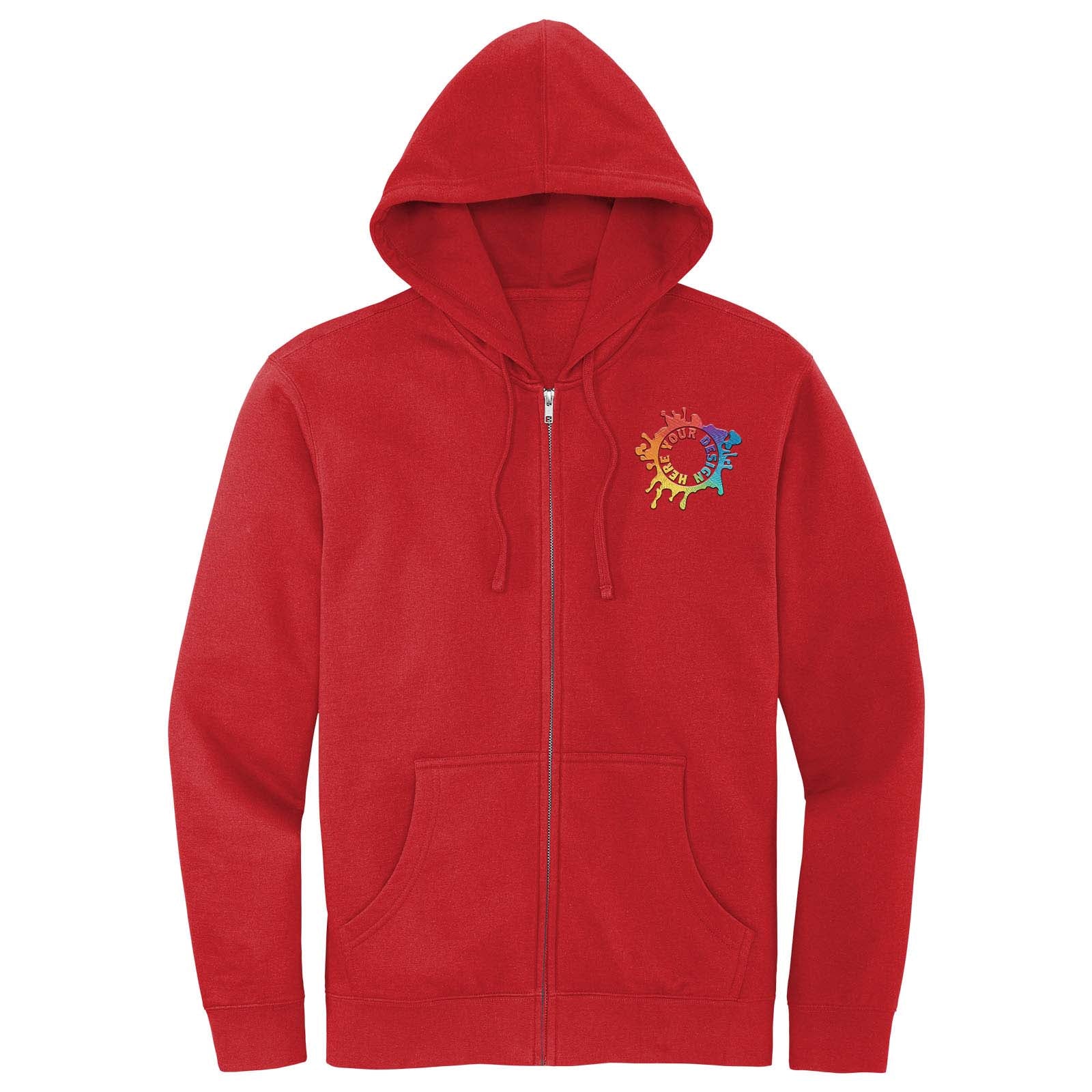 Mato & Hash Men's Cotton/Polyester Fleece Full-Zip Hooded Sweatshirt Embroidery - Mato & Hash