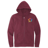 District V.I.T Fleece Hoodie Men's Full-Zip Hooded Sweatshirt Embroidery