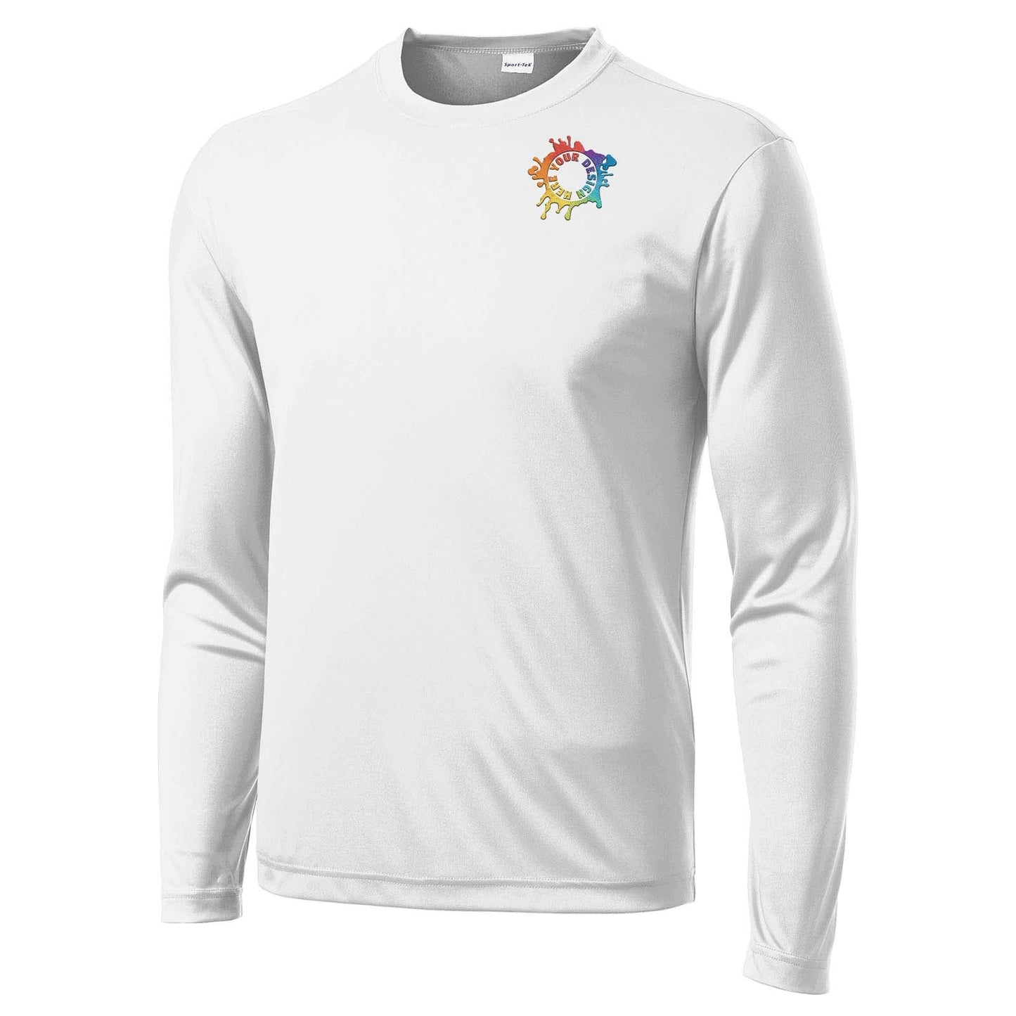 Mato & Hash Men's Performance Polyester Long Sleeve T-Shirt Embroidery - Mato & Hash
