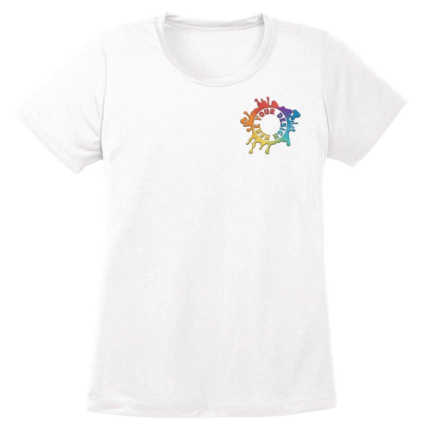Mato & Hash Women's Performance Polyester T-Shirt Embroidery - Mato & Hash