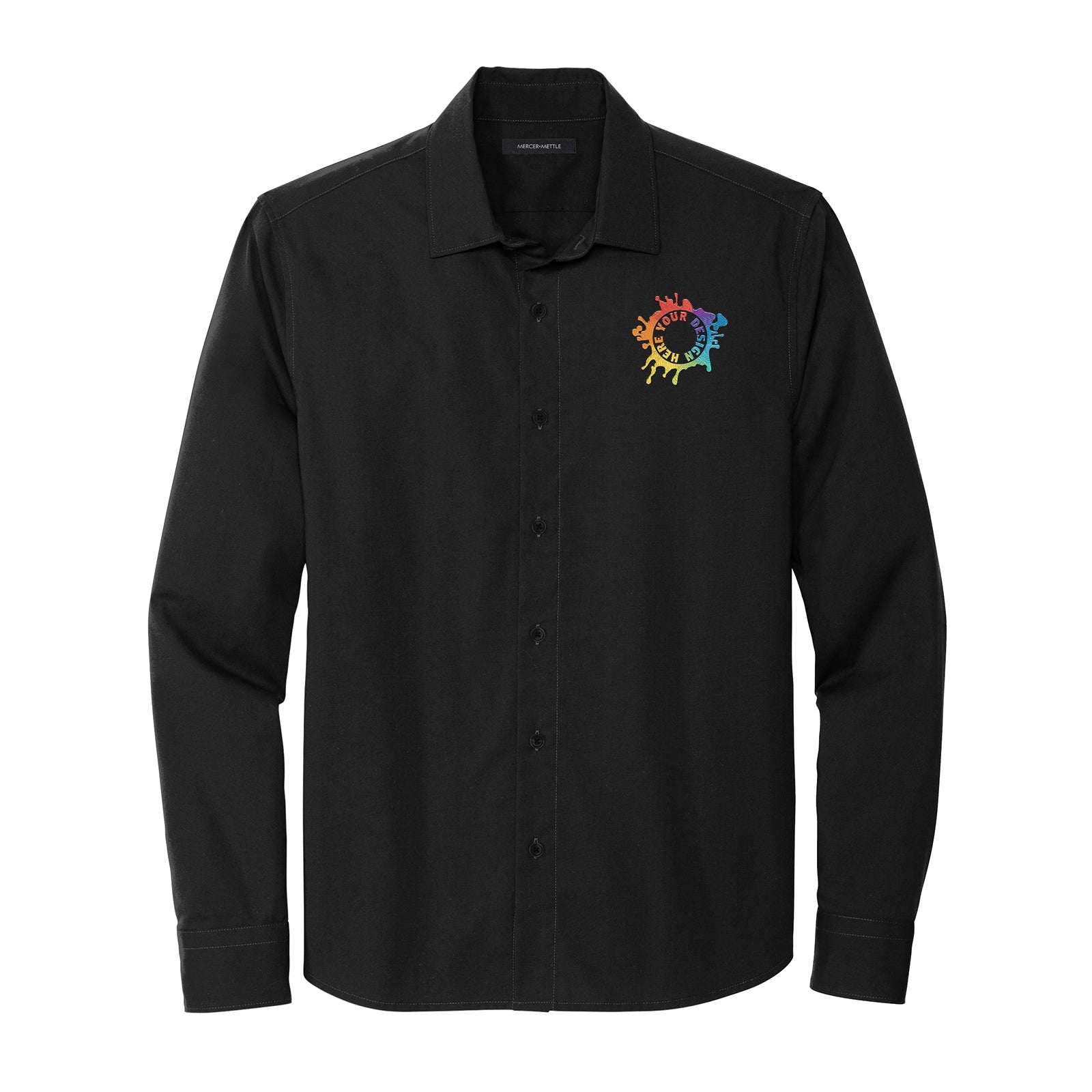 MERCER+METTLE™ Long Sleeve Stretch Woven Shirt Embroidery - Mato & Hash