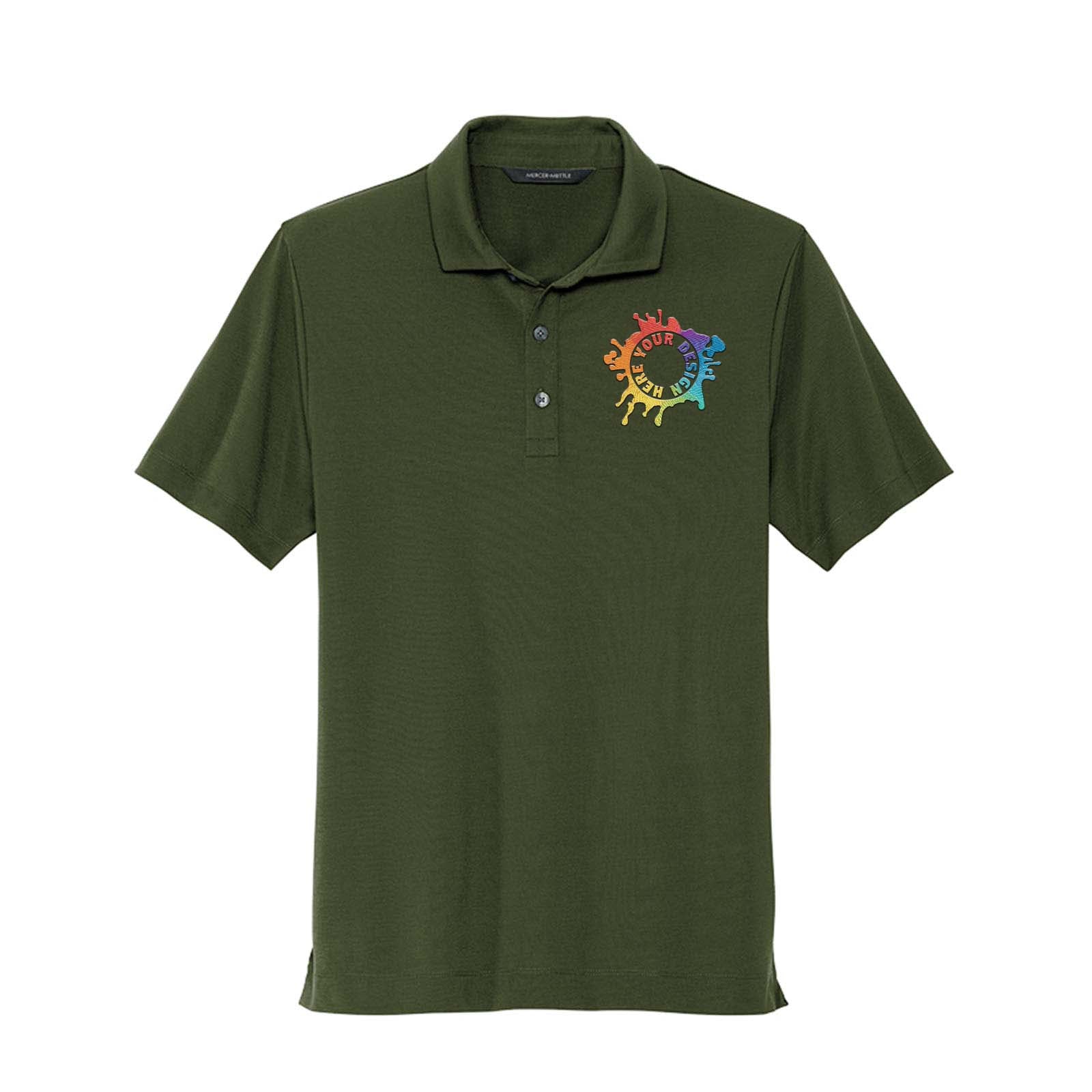 Mercer+Mettle Men's Polyester/Spandex Stretch Jersey Polo T-Shirt Embroidery - Mato & Hash