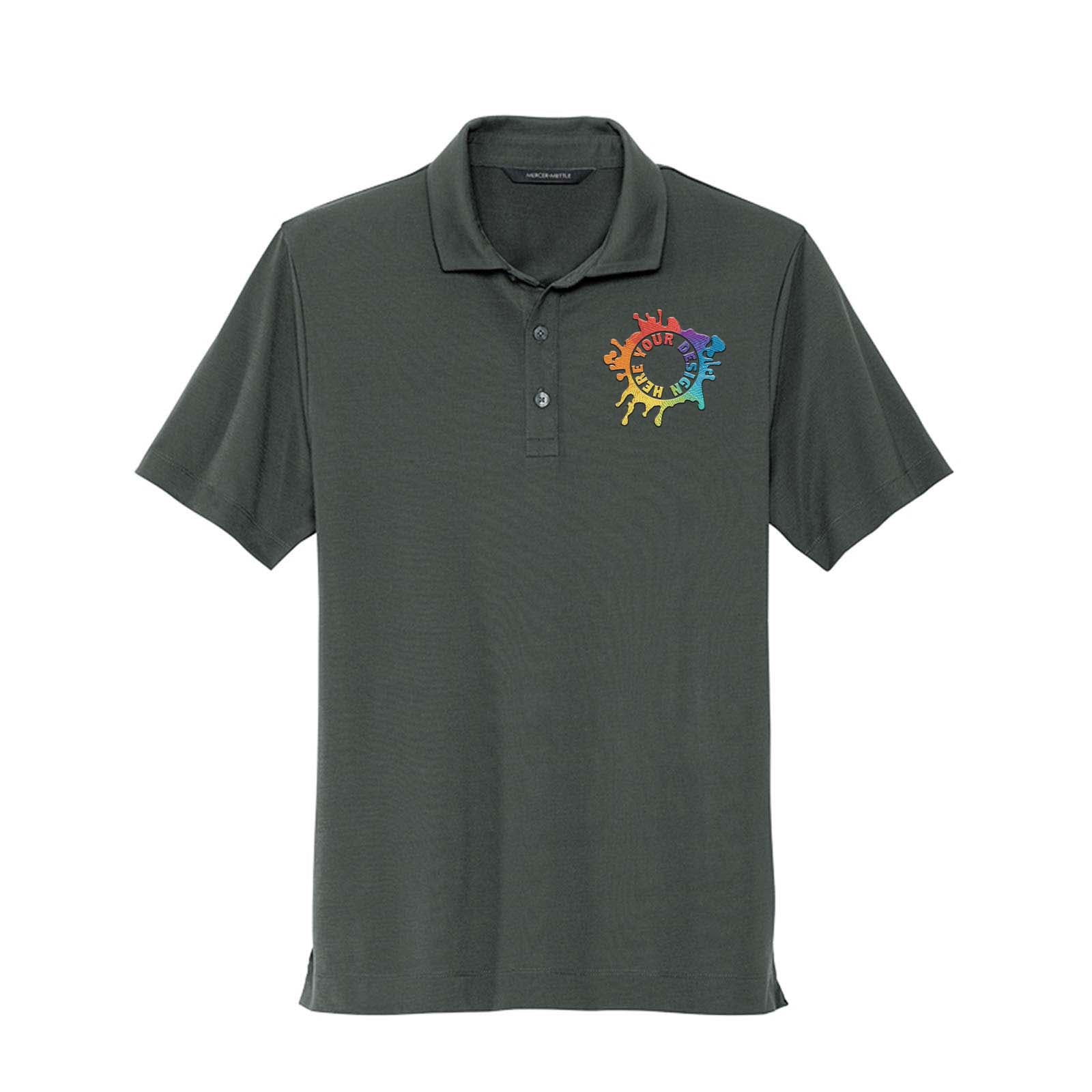 Mercer+Mettle Men's Polyester/Spandex Stretch Jersey Polo T-Shirt Embroidery - Mato & Hash