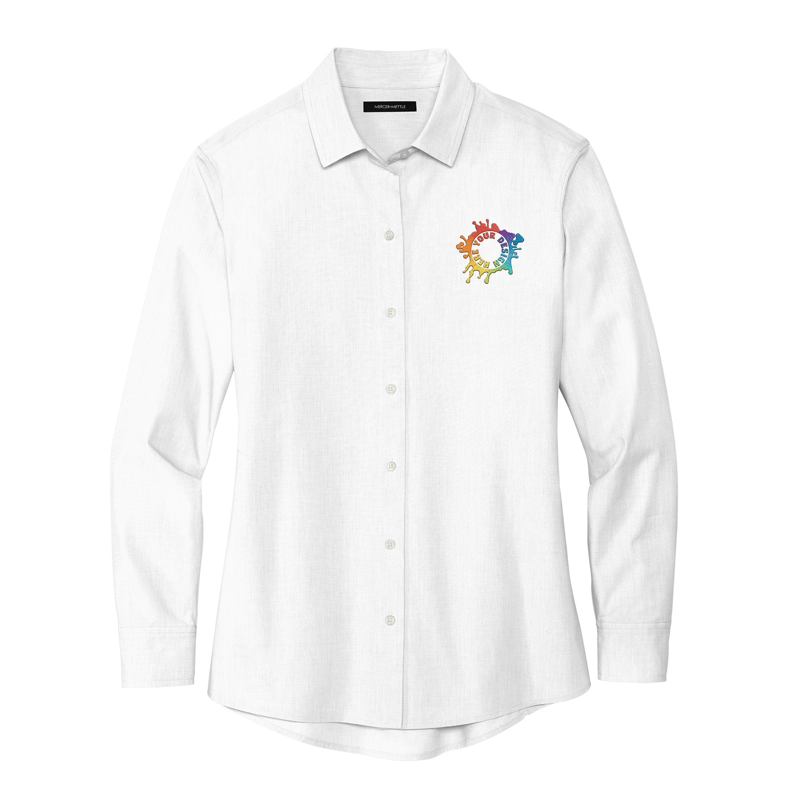 MERCER+METTLE™ Women’s Long Sleeve Stretch Woven Shirt Embroidery - Mato & Hash