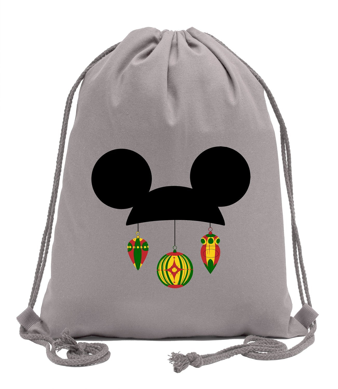 Mouse Ears + Ornaments Cotton Drawstring Bag - Mato & Hash