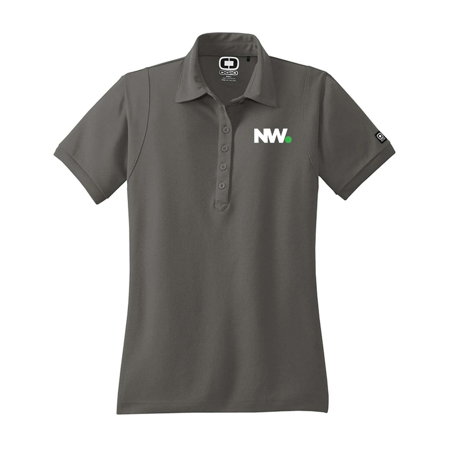 Nationwide Video Logo Embroidered Women's 100% Polyester Jewel Polo T-Shirt - Mato & Hash