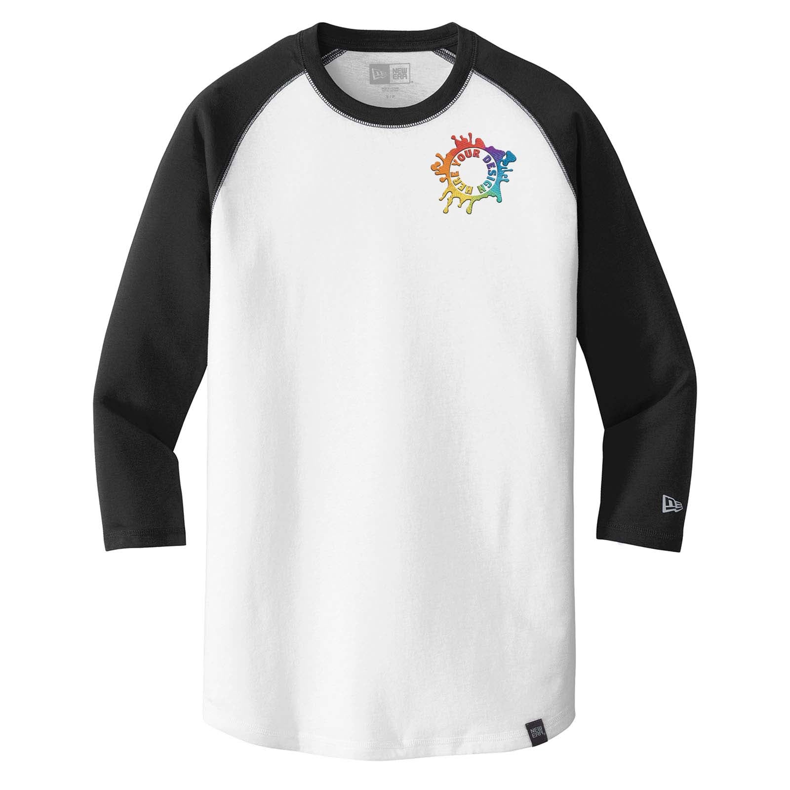New Era® Heritage Blend 3/4-Sleeve Baseball Raglan Tee Embroidery - Mato & Hash