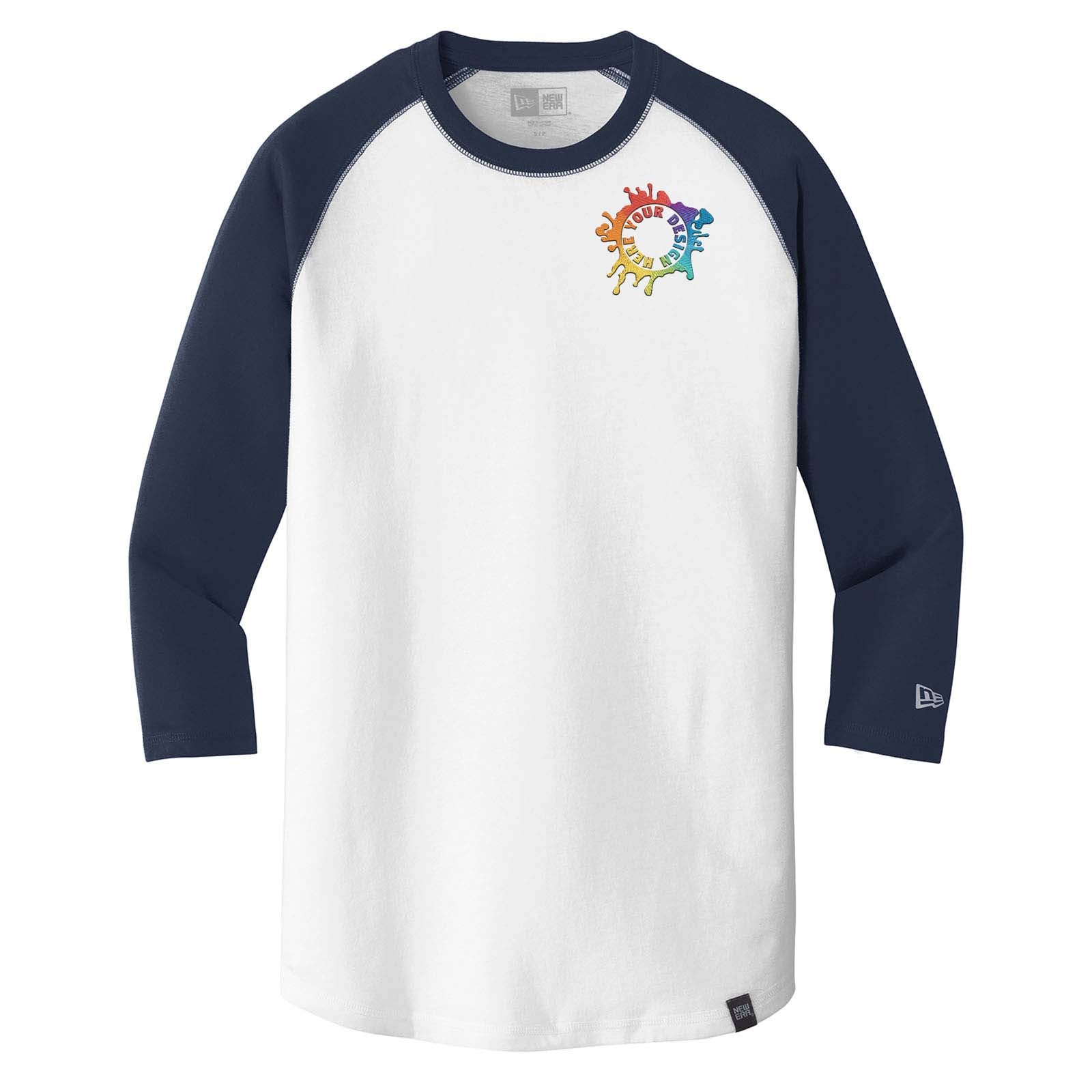 New Era® Heritage Blend 3/4-Sleeve Baseball Raglan Tee Embroidery - Mato & Hash