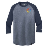 New Era® Heritage Blend 3/4-Sleeve Baseball Raglan Tee Embroidery - Mato & Hash
