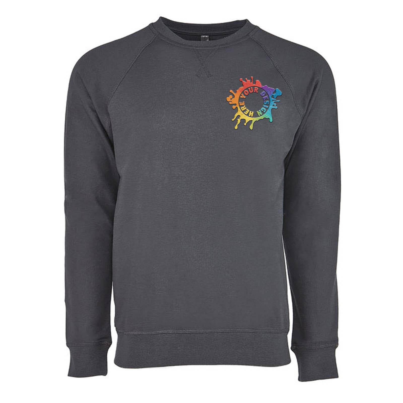 Next Level Unisex Laguna French Terry Raglan Sweatshirt Embroidery - Mato & Hash