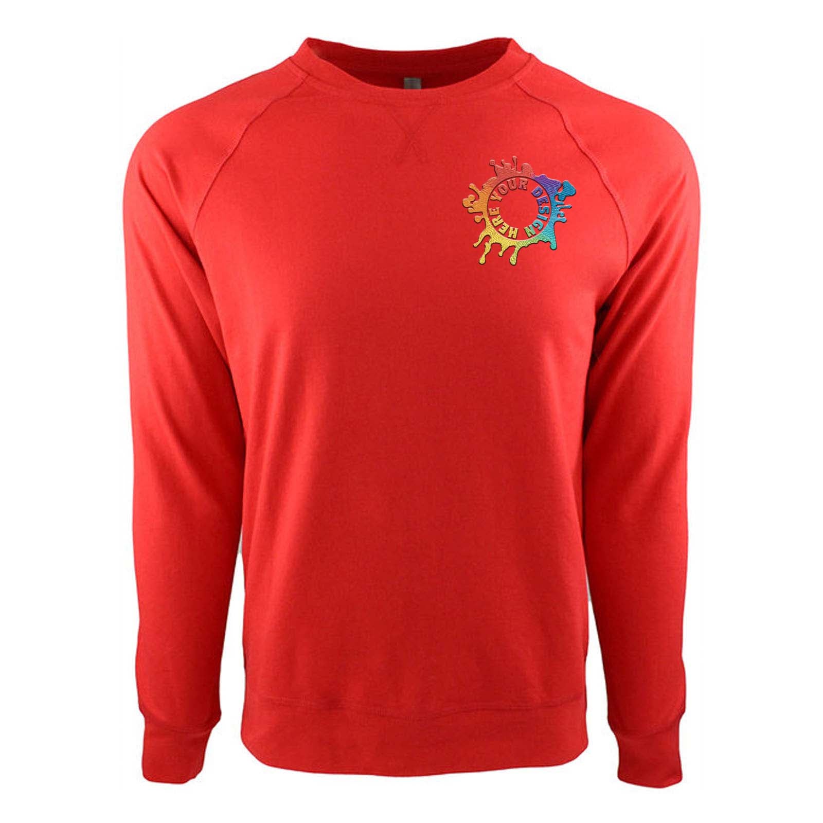 Next Level Unisex Laguna French Terry Raglan Sweatshirt Embroidery - Mato & Hash
