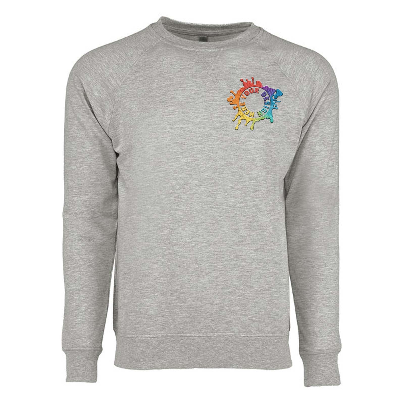 Next Level Unisex Laguna French Terry Raglan Sweatshirt Embroidery - Mato & Hash