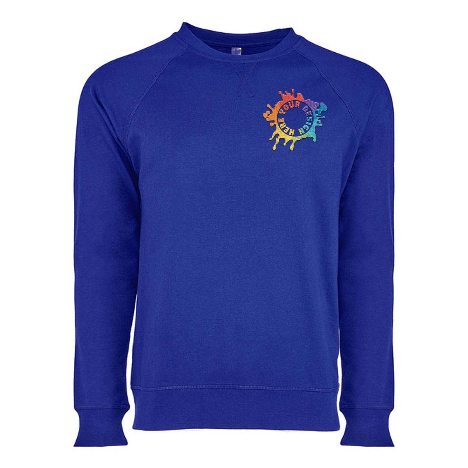 Next Level Unisex Laguna French Terry Raglan Sweatshirt Embroidery - Mato & Hash