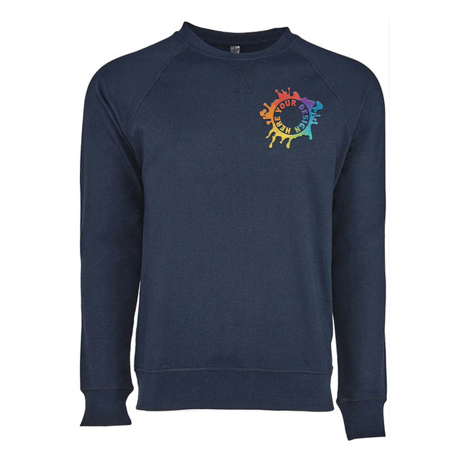 Next Level Unisex Laguna French Terry Raglan Sweatshirt Embroidery - Mato & Hash