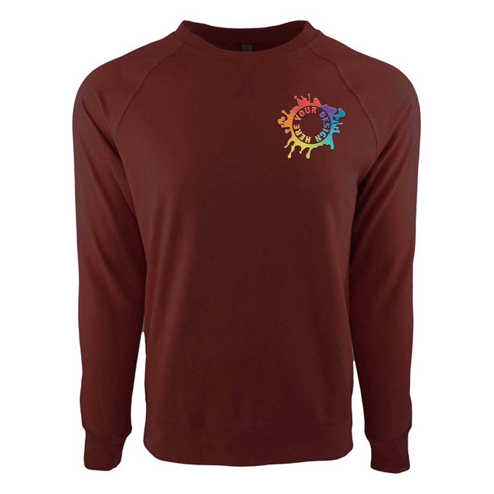 Next Level Unisex Laguna French Terry Raglan Sweatshirt Embroidery - Mato & Hash