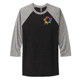 Next Level Unisex Tri Blend 3/4 Sleeve Raglan Tee Embroidery - Mato & Hash