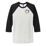 Next Level Unisex Tri Blend 3/4 Sleeve Raglan Tee Embroidery - Mato & Hash