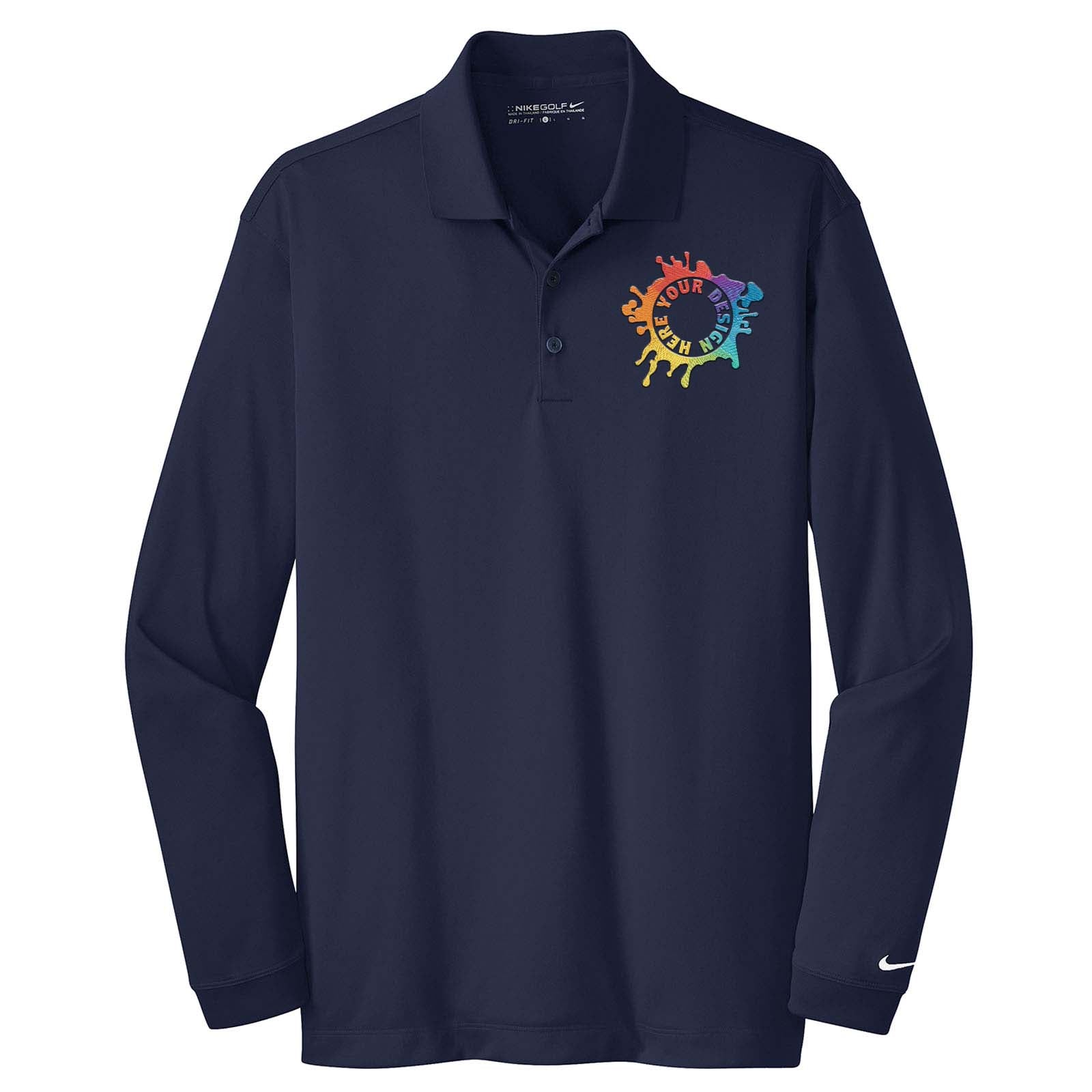 Nike Long Sleeve Dri-FIT Stretch Tech Polo Embroidery - Mato & Hash