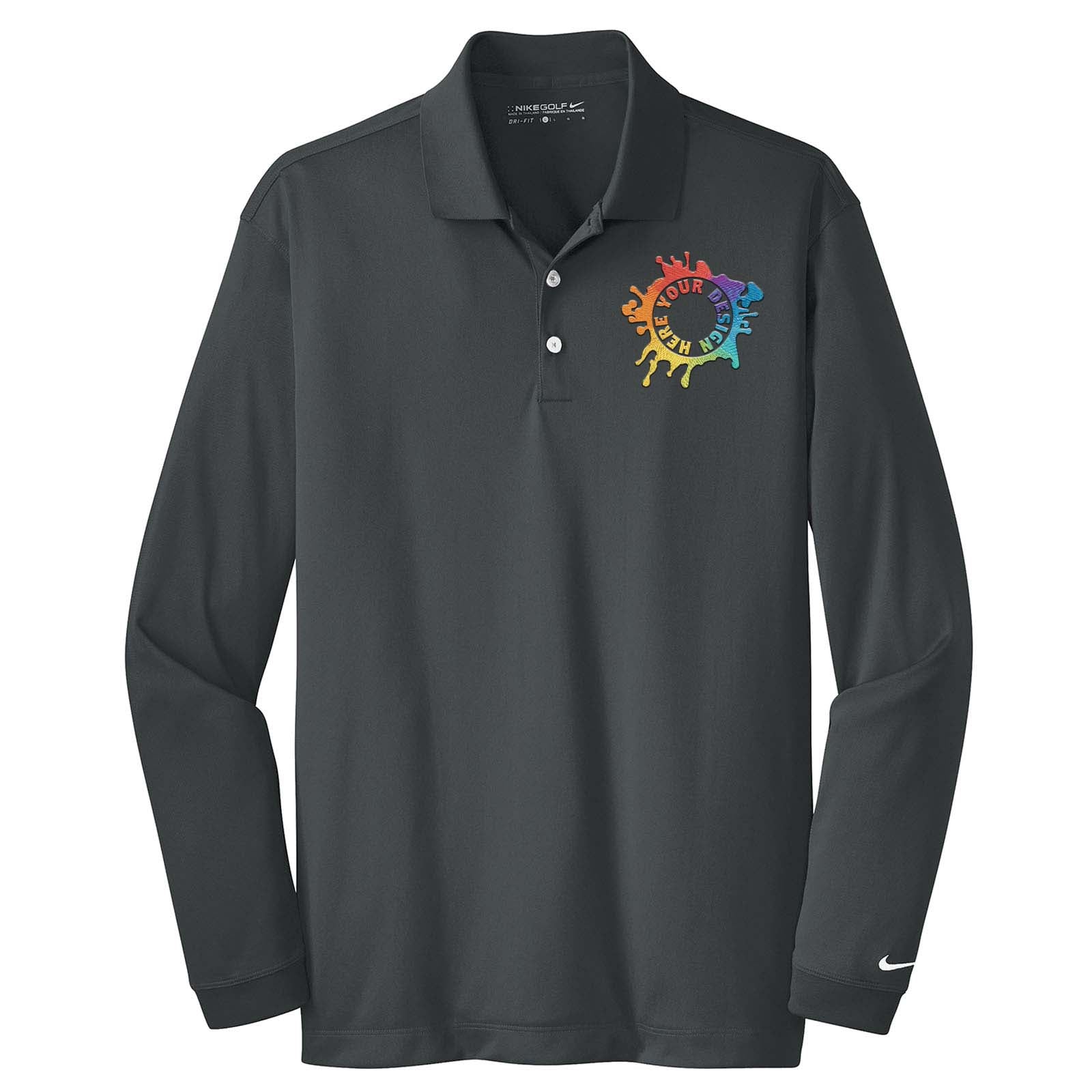 Nike Long Sleeve Dri-FIT Stretch Tech Polo Embroidery - Mato & Hash