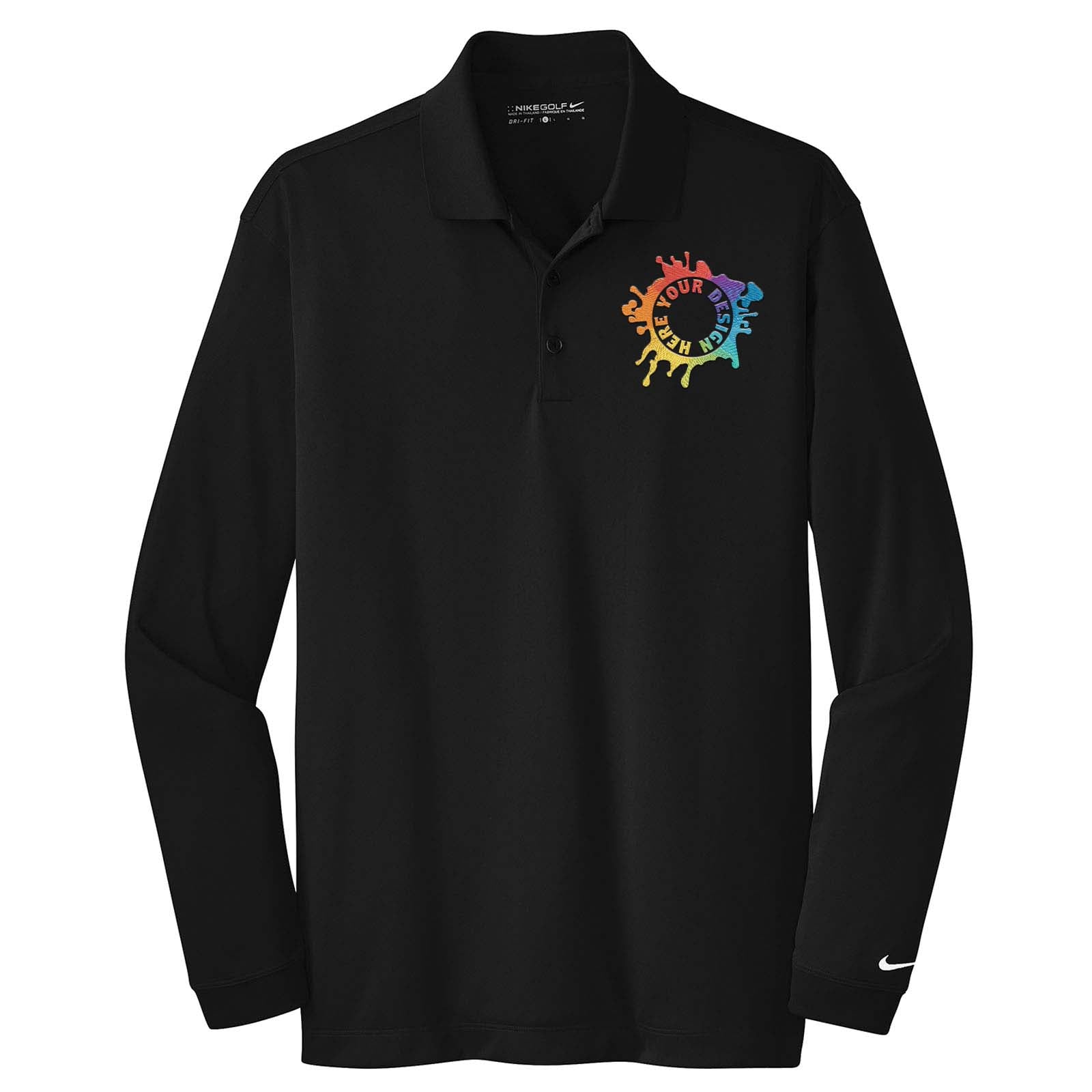 Nike Long Sleeve Dri-FIT Stretch Tech Polo Embroidery - Mato & Hash