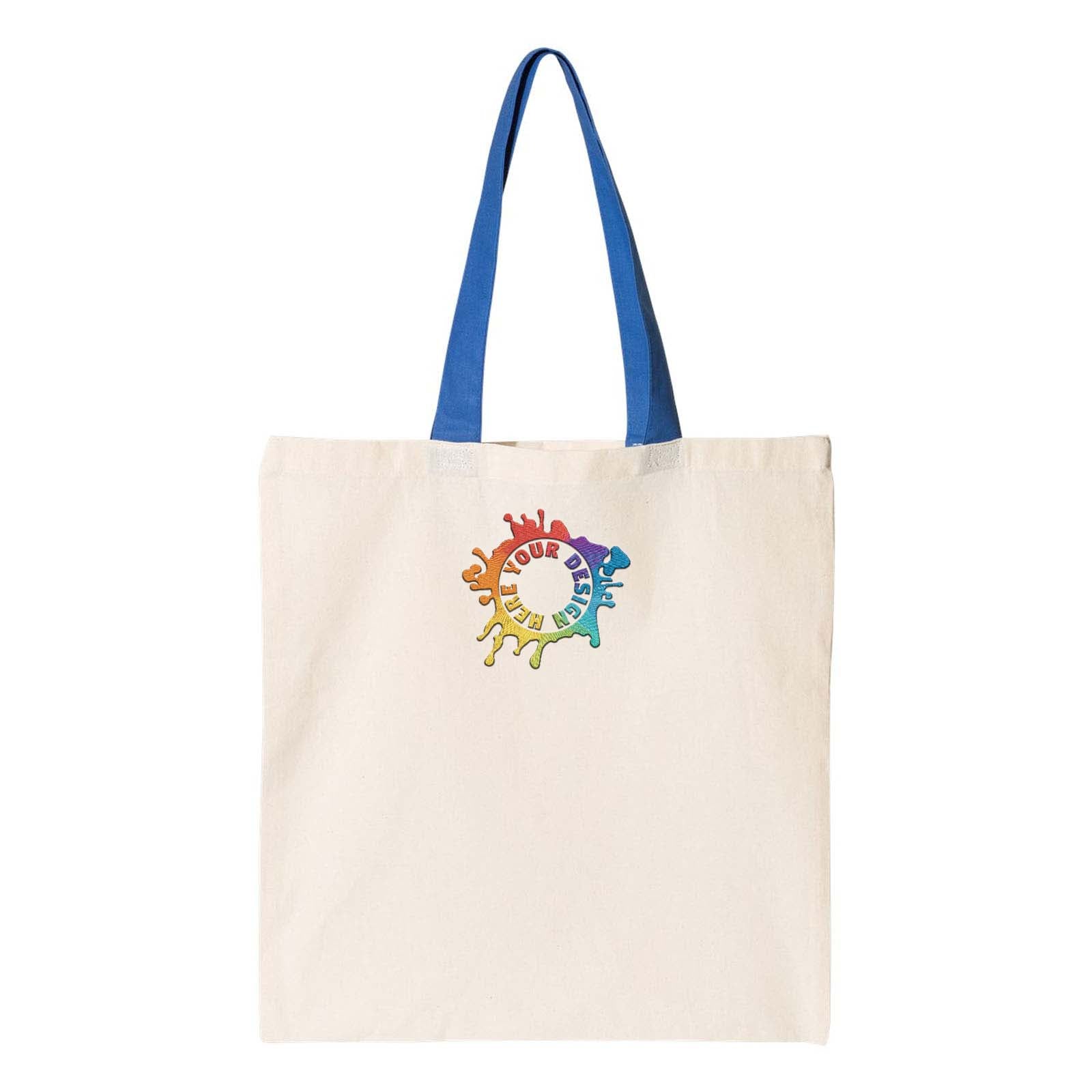 OAD Contrast-Color Handle Tote Embroidery - Mato & Hash
