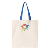 OAD Contrast-Color Handle Tote Embroidery - Mato & Hash