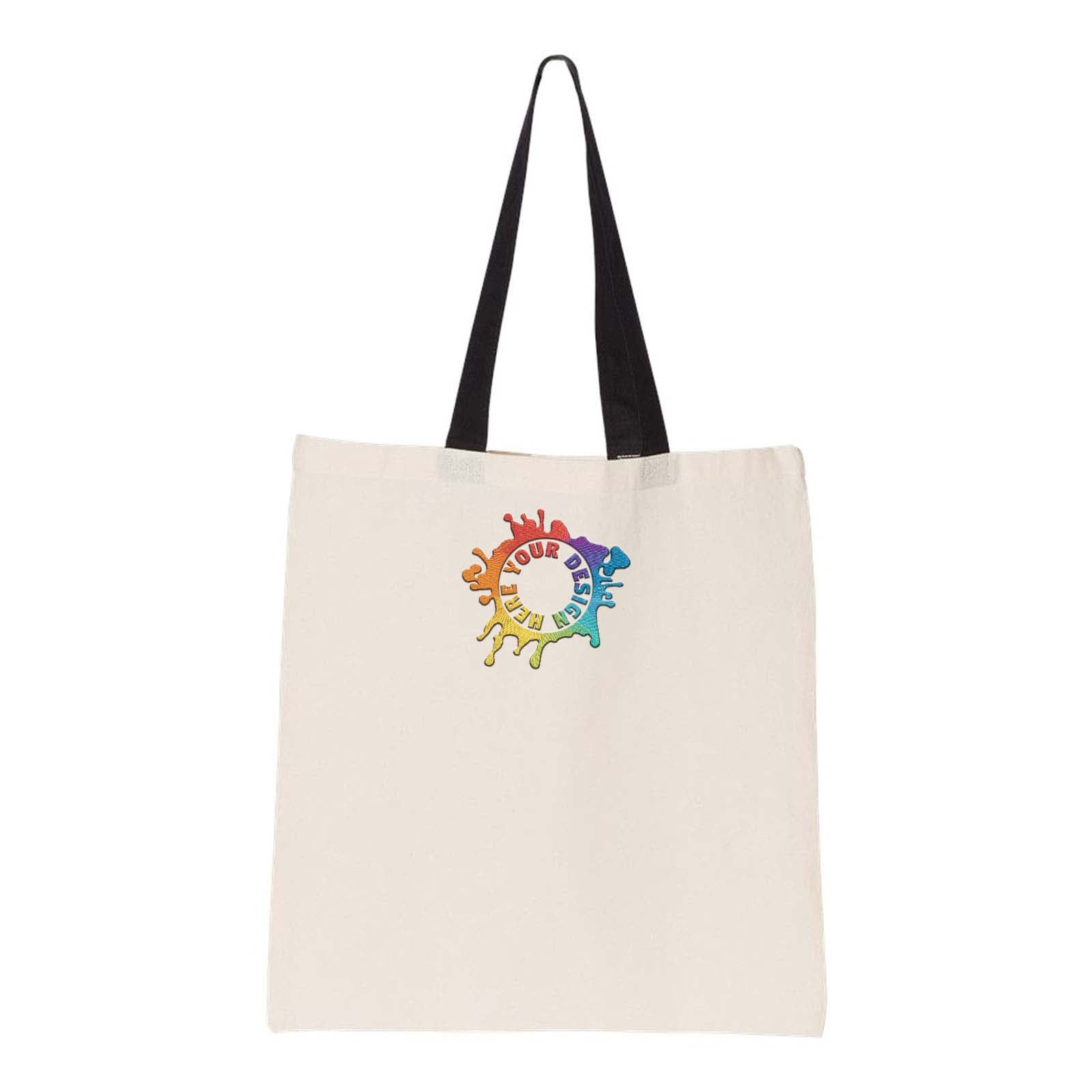 OAD Contrast-Color Handle Tote Embroidery - Mato & Hash