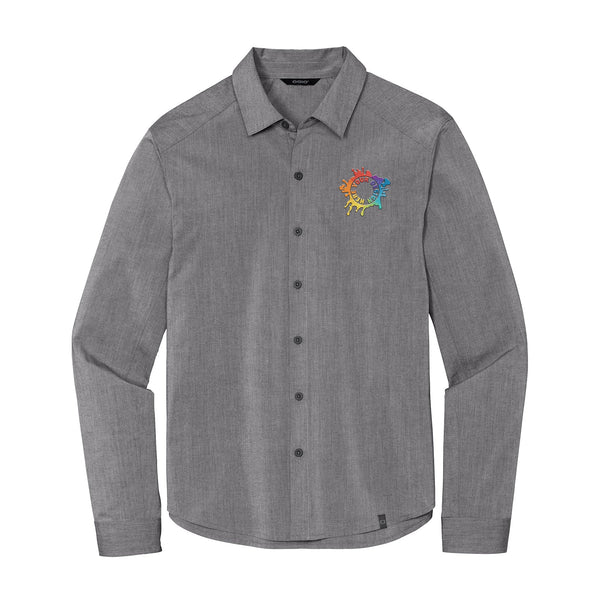 Embroidered Work Shirts  OGIO Women's Gear Grey Heather Commuter Woven  Tunic