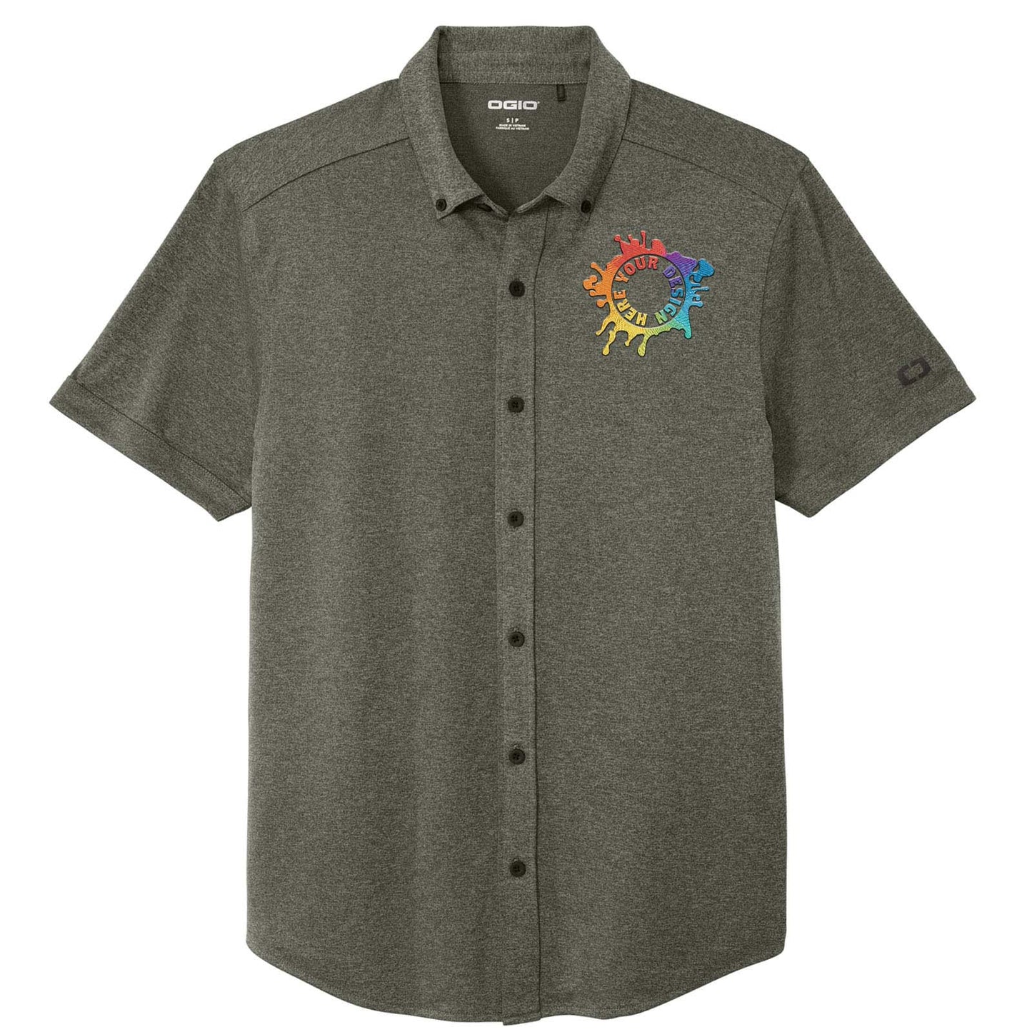 OGIO® Gravitate Full-Button Polo Embroidery - Mato & Hash