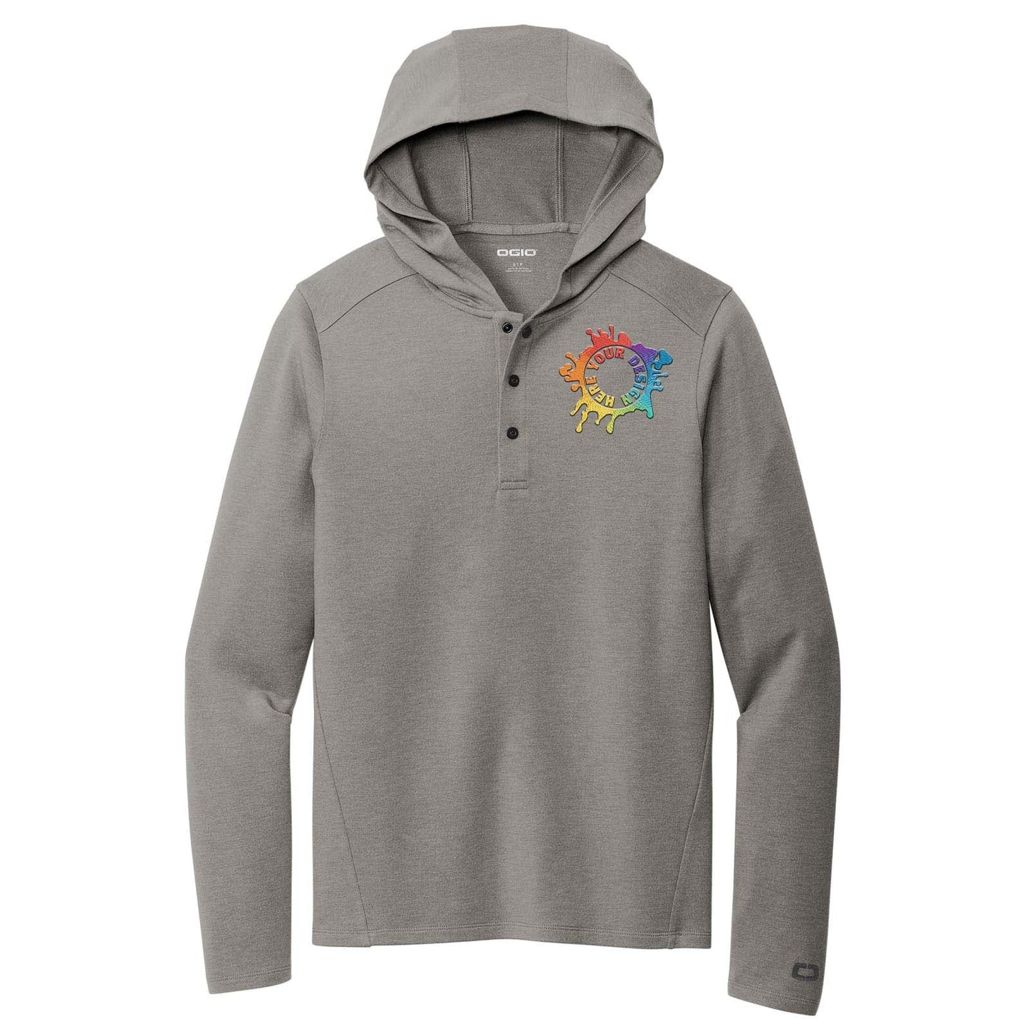 OGIO® Luuma Flex Hooded Henley Embroidery - Mato & Hash