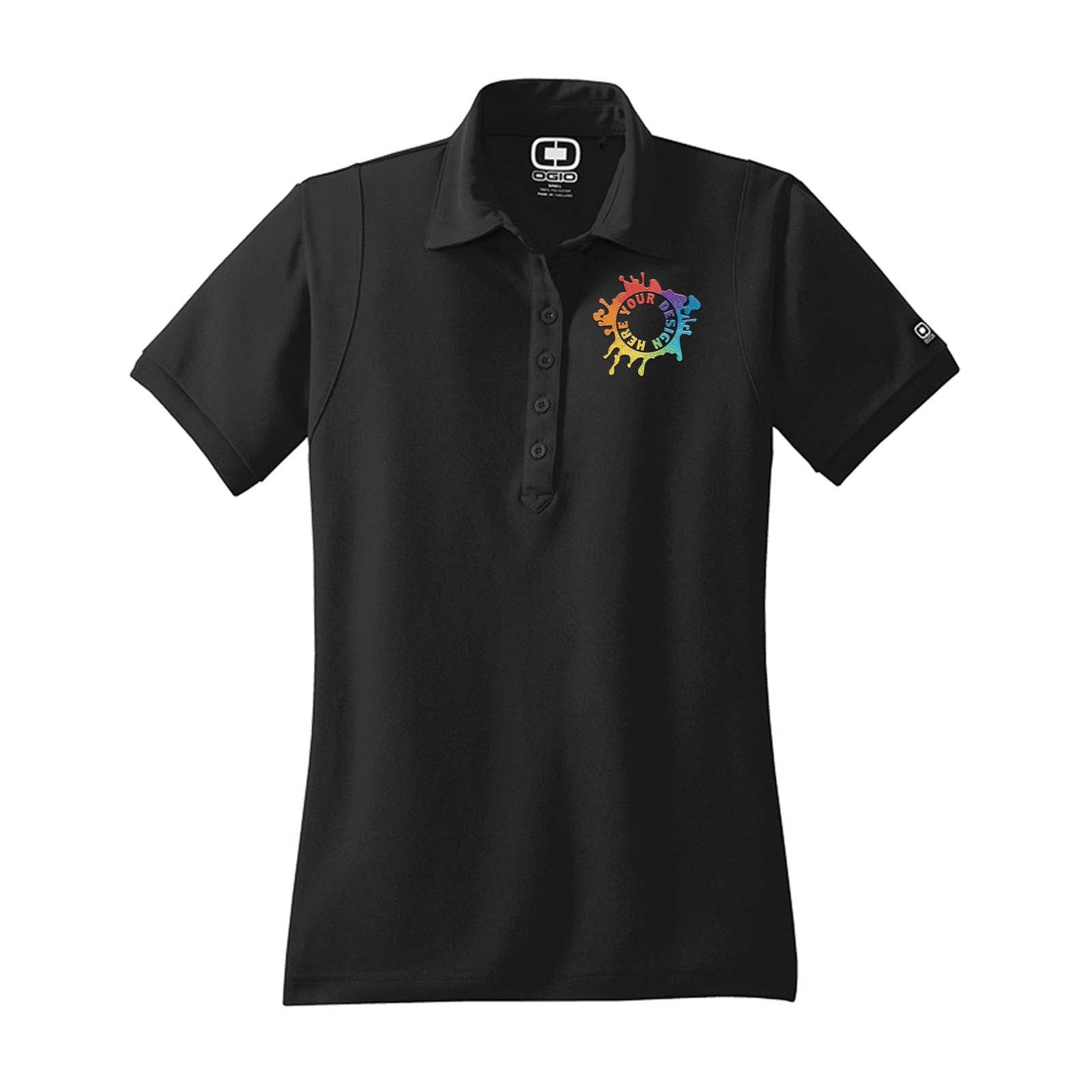 Ogio Women's 100% Polyester Jewel Polo T-Shirt Embroidery - Mato & Hash