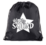 Oh My Squad Cheer Polyester Drawstring Bag
