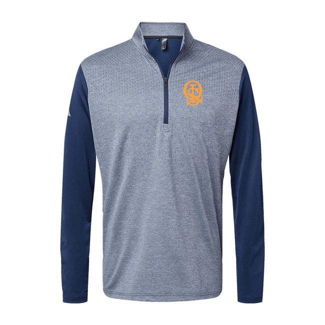OLS Logo Adidas Heather Block Print Quarter-Zip Pullover
