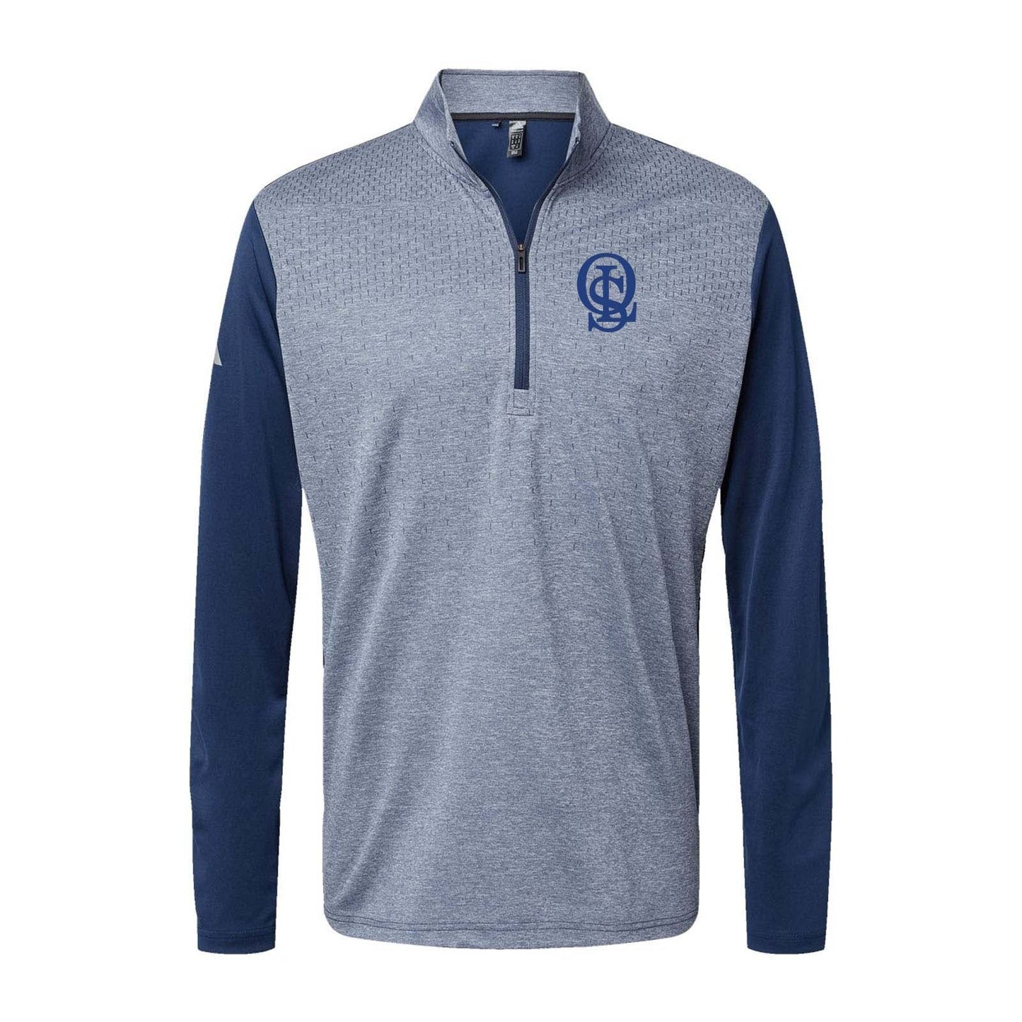 OLS Adidas - Heather Block Print Quarter-Zip Pullover Embroidery - Mato & Hash