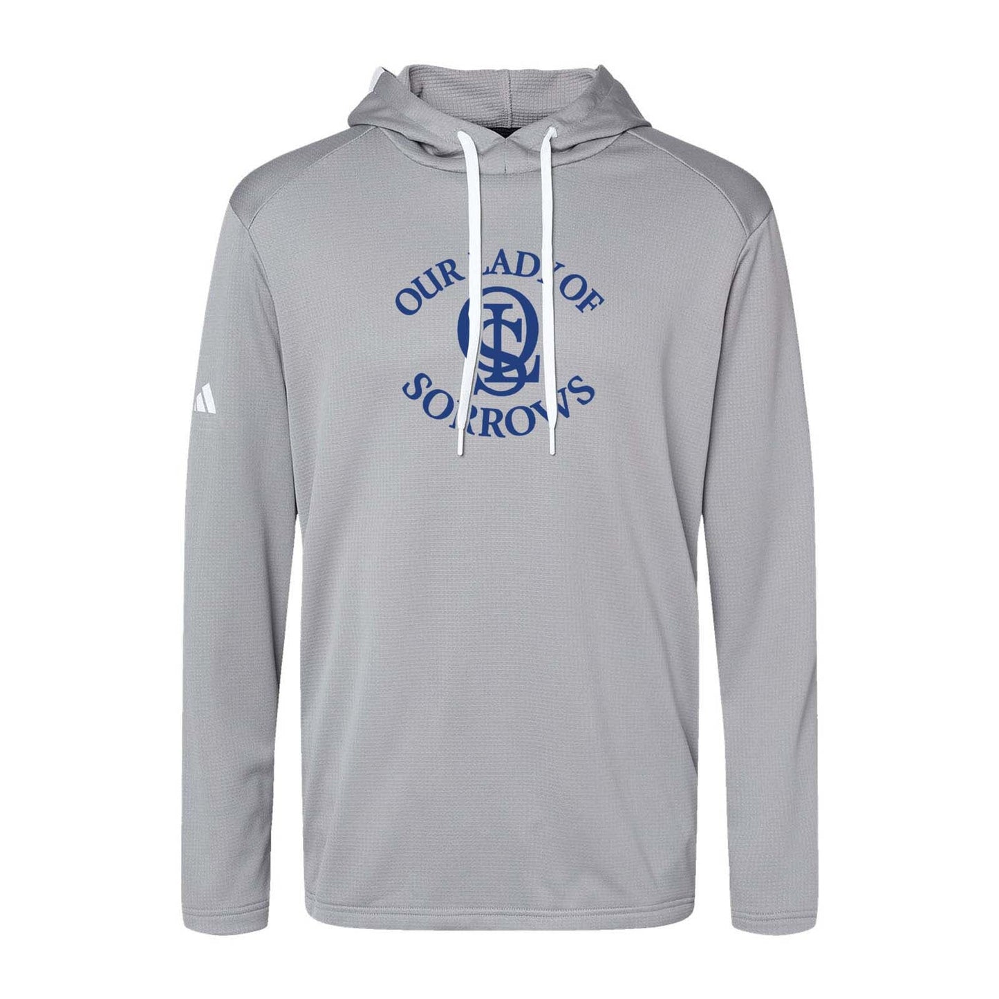 OLS Adidas - Textured Mixed Media Hooded Sweatshirt Printed - Mato & Hash