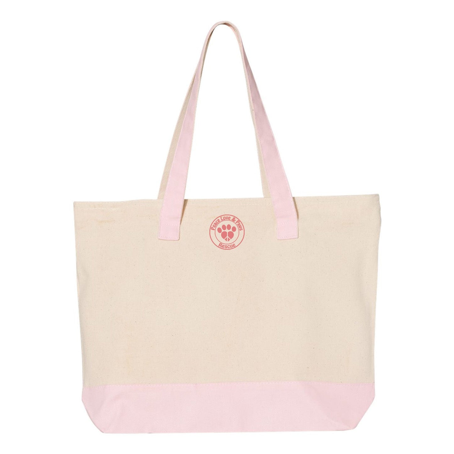 Peace Love and Paws Rescue Cats & Dogs Are My Love Language Q-Tees 19L Zippered Tote - Mato & Hash