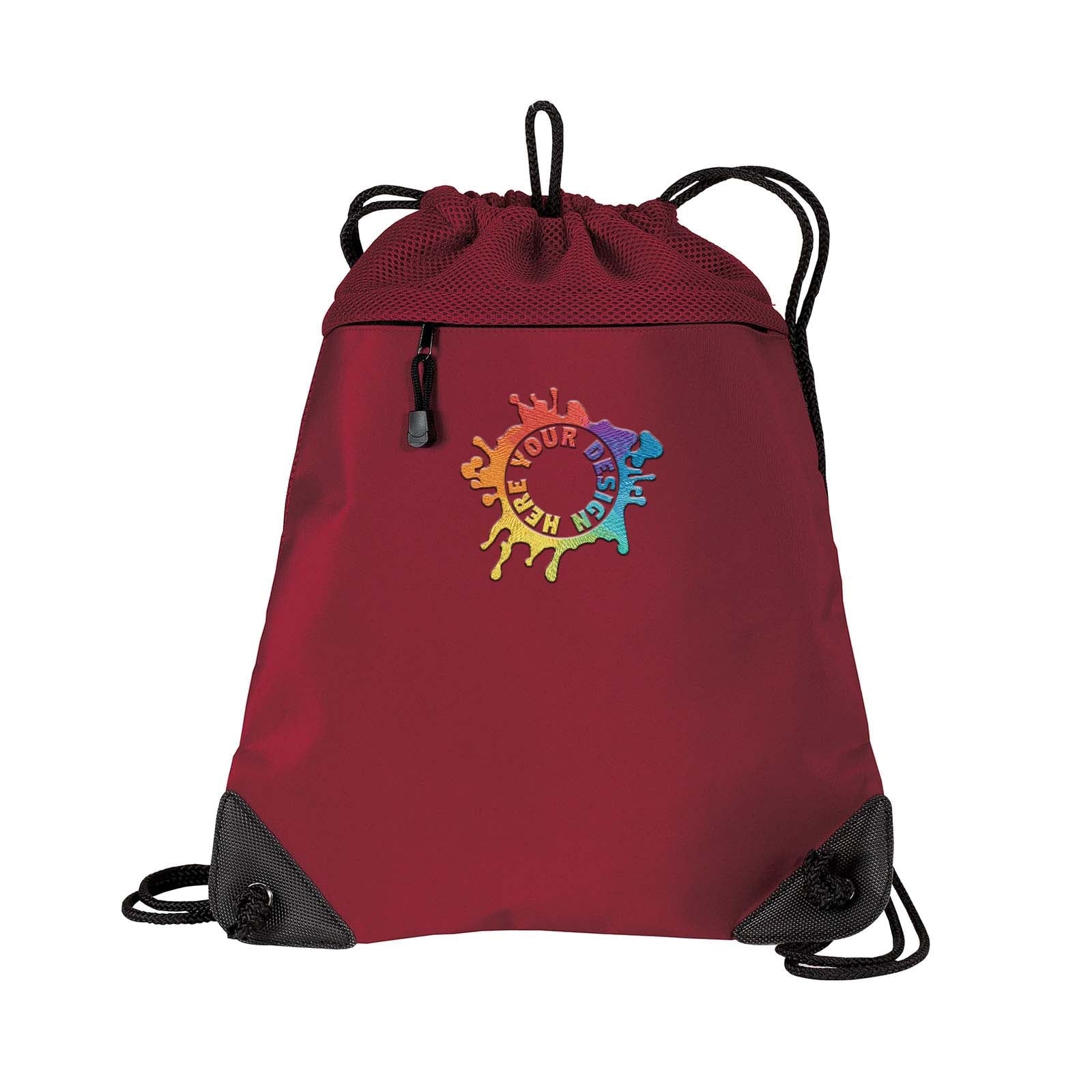 Port Authority® Cinch Pack with Mesh Trim Embroidery - Mato & Hash