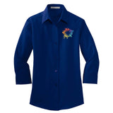 Port Authority® Ladies 3/4-Sleeve Easy Care Shirt Embroidery - Mato & Hash