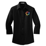 Port Authority® Ladies 3/4-Sleeve Easy Care Shirt Embroidery - Mato & Hash