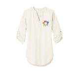 Port Authority ® Ladies 3/4-Sleeve Tunic Blouse Embroidery - Mato & Hash