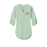 Port Authority ® Ladies 3/4-Sleeve Tunic Blouse Embroidery - Mato & Hash