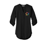 Port Authority ® Ladies 3/4-Sleeve Tunic Blouse Embroidery