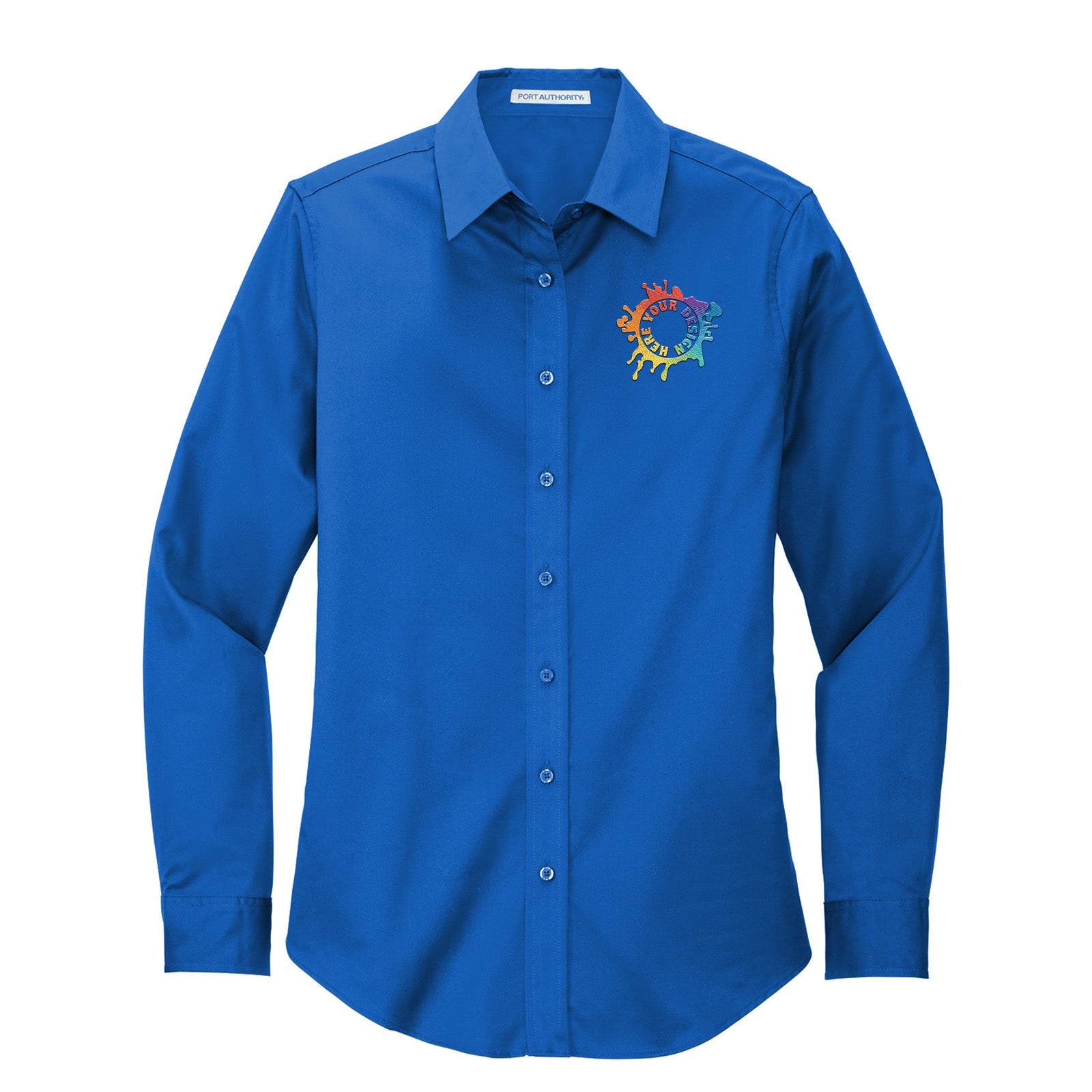 Port Authority® Ladies Long Sleeve Easy Care Shirt Embroidery - Mato & Hash