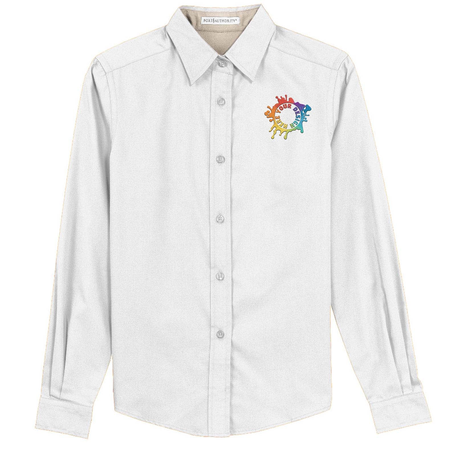 Port Authority® Ladies Long Sleeve Easy Care Shirt Embroidery - Mato & Hash