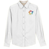 Port Authority® Ladies Long Sleeve Easy Care Shirt Embroidery - Mato & Hash