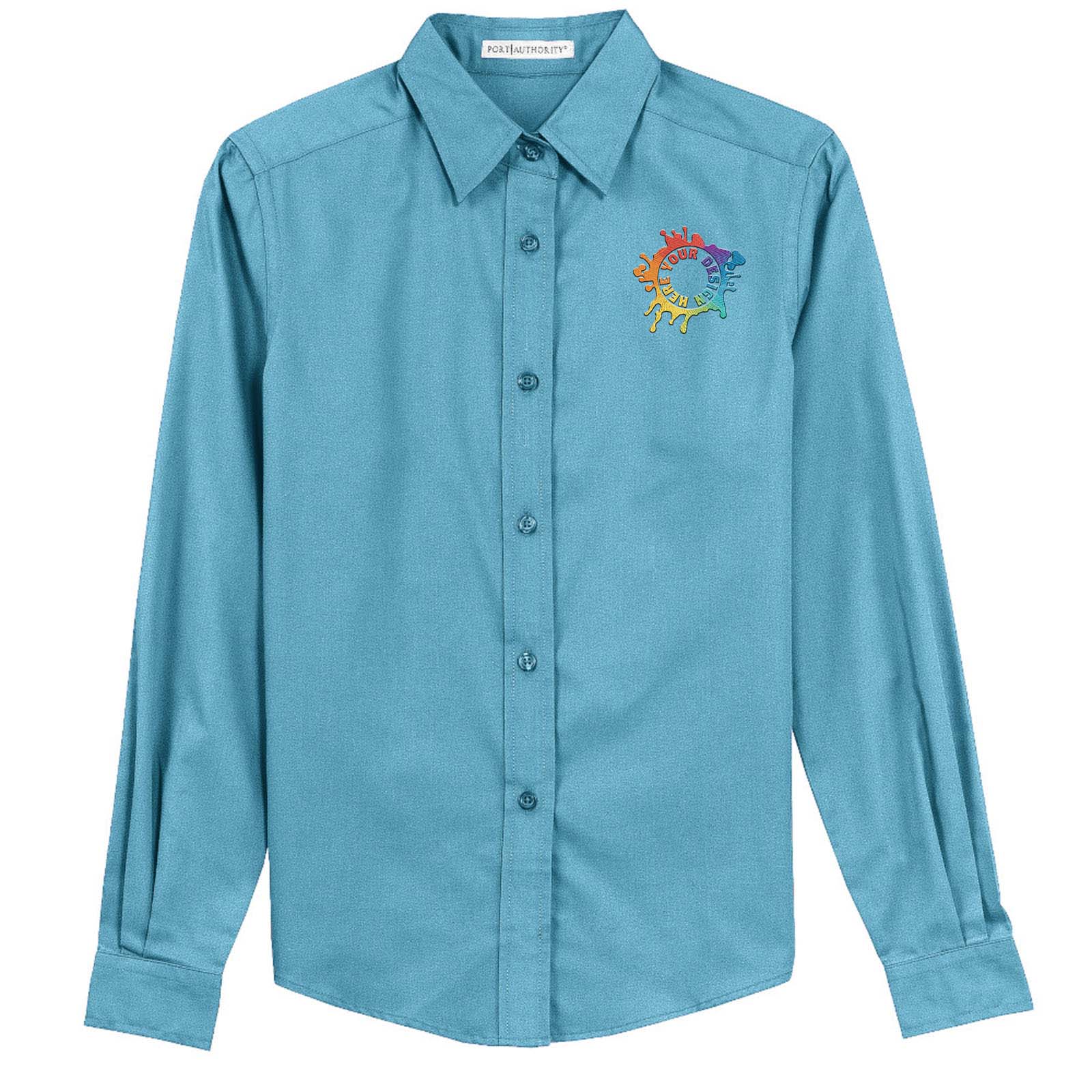 Port Authority® Ladies Long Sleeve Easy Care Shirt Embroidery - Mato & Hash